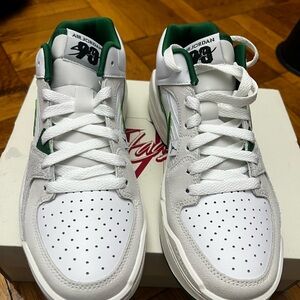 Never Worn - BOYS- Jordan White and Green Stadium 90 Sneakers